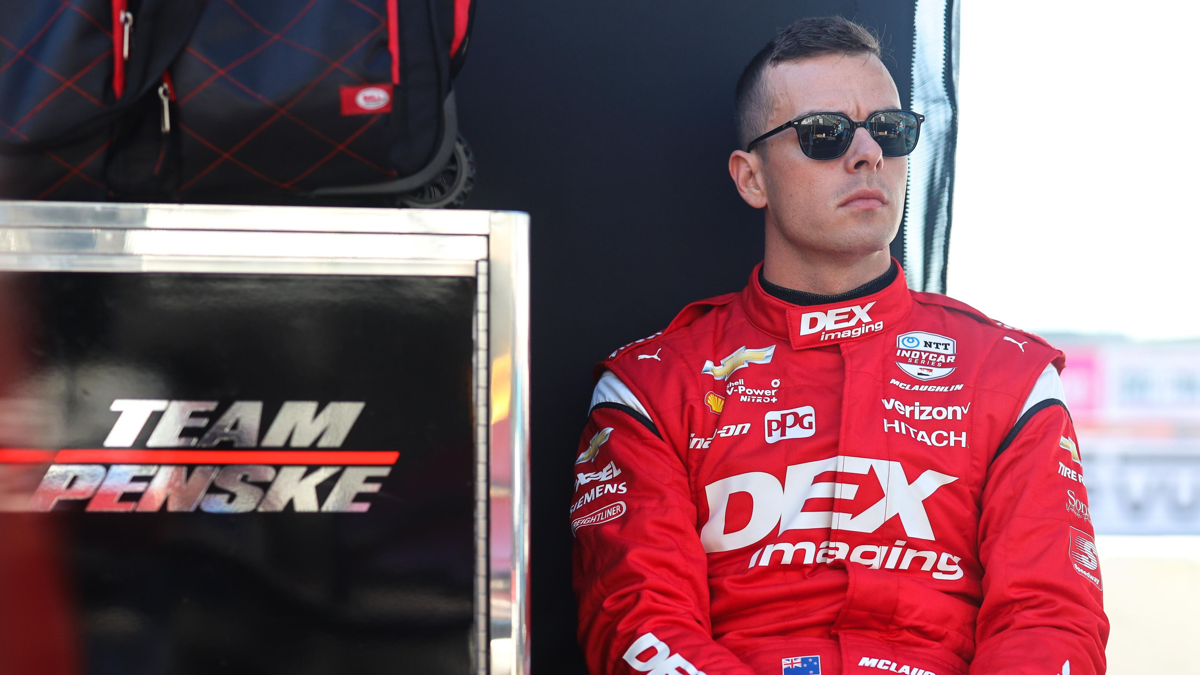 Scott McLaughlin races for Team Penske in the IndyCar Series.