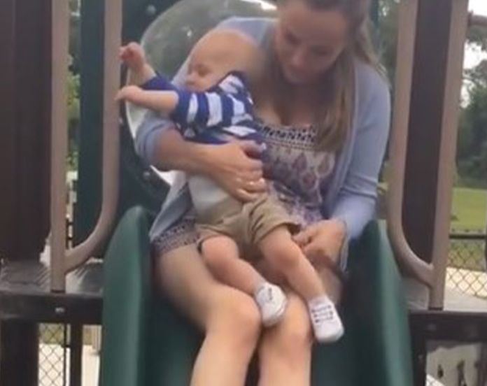 Babies and toddlers: Mum's warning against riding down slides with young  children after toddler breaks leg: 'I learned the hard way' - 9Honey