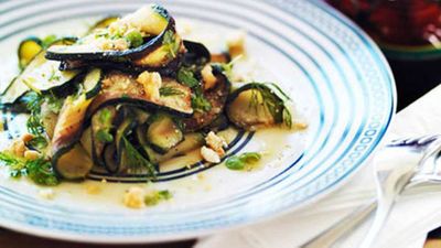 Recipe:&nbsp;<a href="http://kitchen.nine.com.au/2016/05/05/15/26/chargrilled-zucchini-with-feta-and-mint" target="_top">Char-grilled zucchini with feta and mint</a>