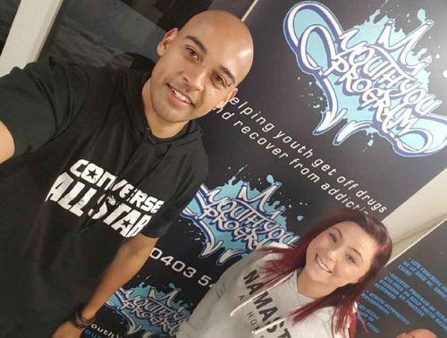 Youth You founder Glenn Munso and trainer Bianca Hawkins. (Supplied)
