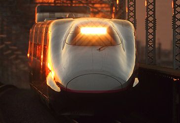 Which nation launched the world's first bullet trains in 1964?