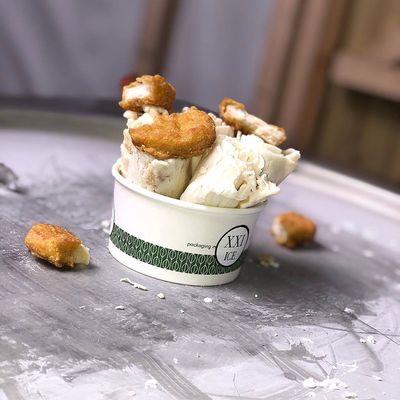 Chicken nugget rolled ice cream is apparently a thing