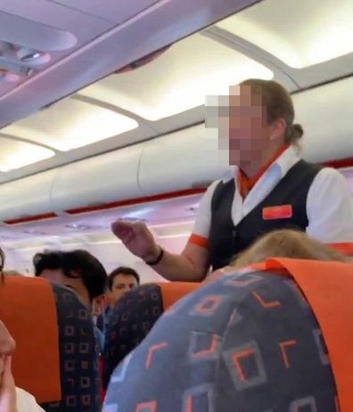 EasyJet flight attendant confrontation with passenger