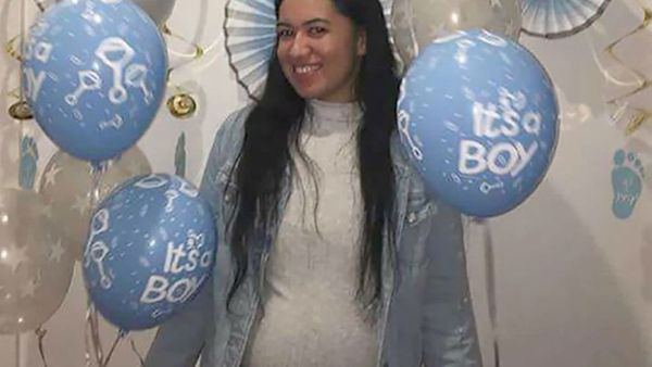 Manukau-Togiavalu at her fake baby shower. Photo: Instagram