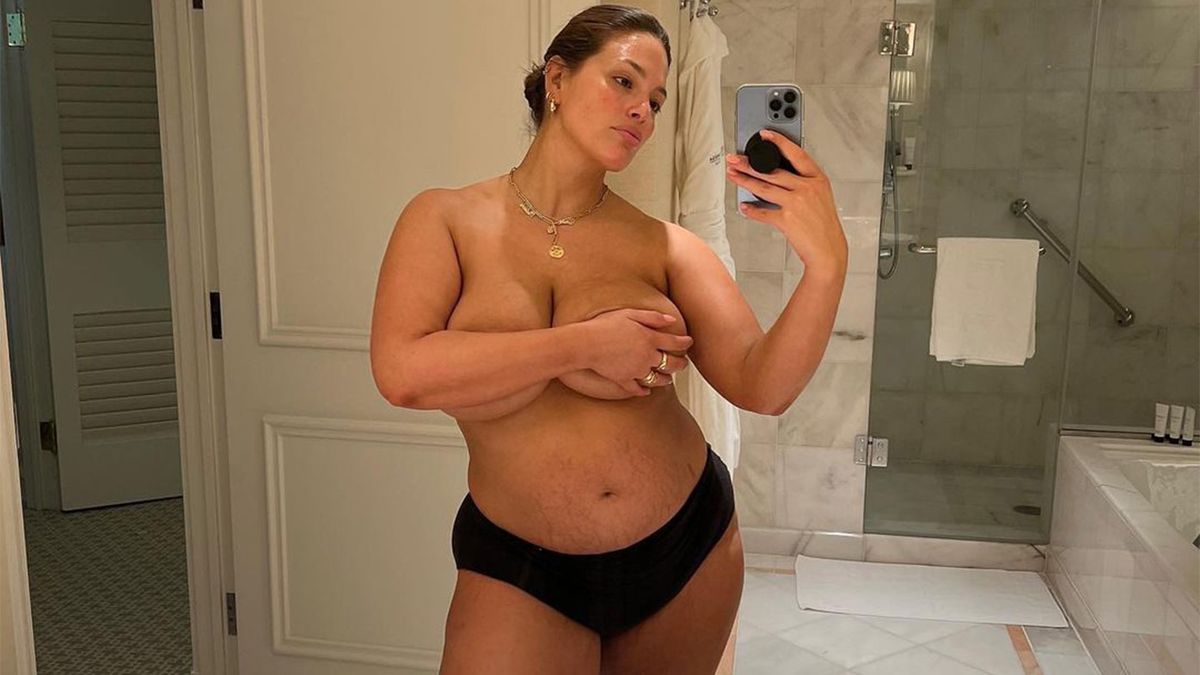 Ashley Graham shows off bikini hack for women with big boobs