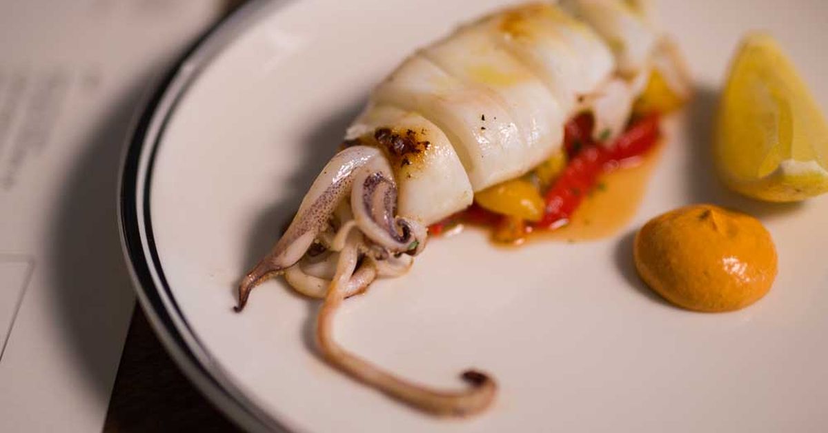 Matt Moran's Paddo Inn Hawkesbury squid with Romesco sauce - 9Kitchen
