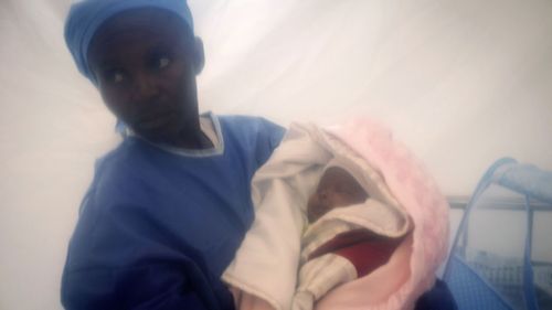 One week-old Benedicte was born with Ebola but remarkably recovered.