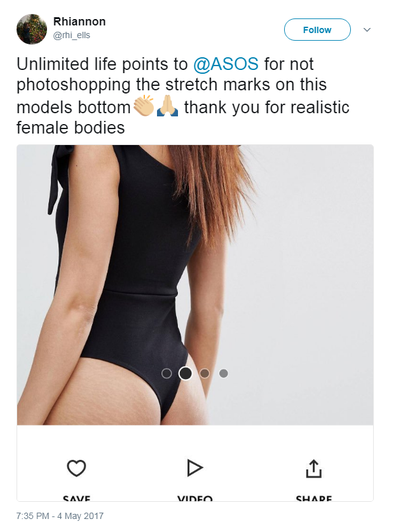 ASOS praised for using models with stretch marks - 9Honey