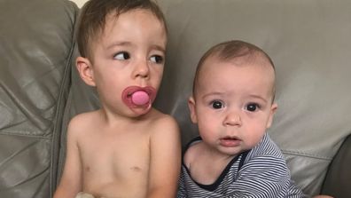 Heidi Krause's two cheeky sons