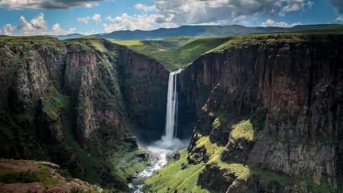 Maletsunyane Falls in Lesotho, a small nation within the borders of South Africa