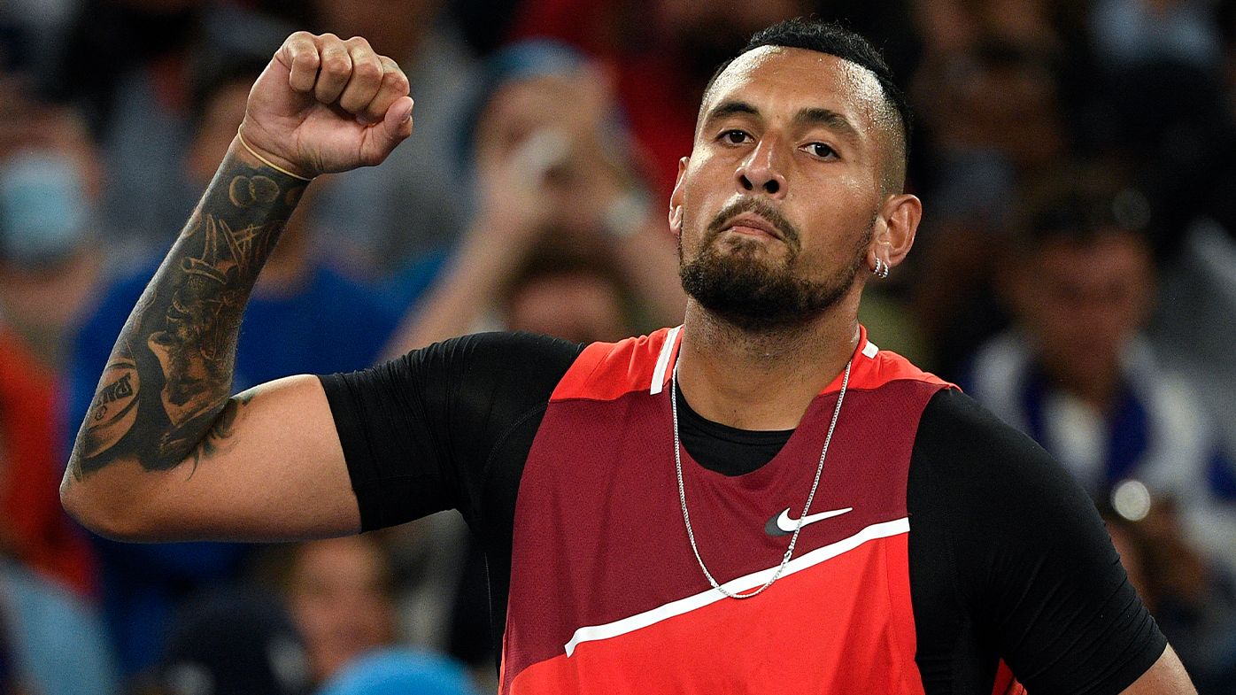 Nick Kyrgios opens up on COVID-19 fight after breezing through first-round Australian Open clash