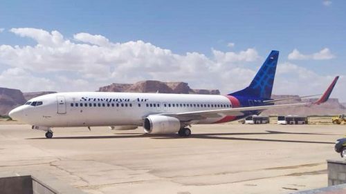 Sriwijaya Air aircraft on tarmac in Jakarta, July 30 2020