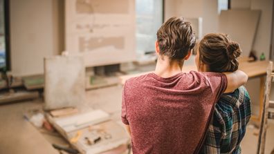 Couple in the middle of a home renovation 