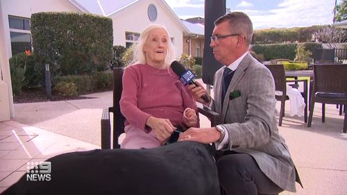 Zeus the old rescue dog becomes companion for aged care residents