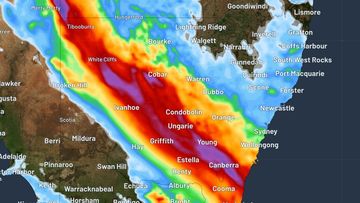 Ex-cyclone Kirrily is driving rain across Australia&#x27;s south-east.