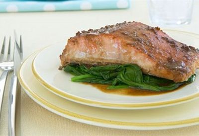 Slow-roasted salmon fillet