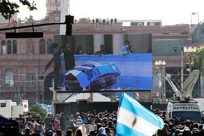 Thousands gather outside Maradona's funeral