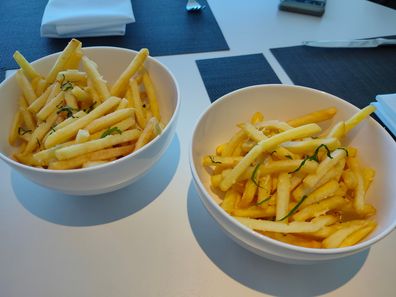 virgin australia beyond lounge truffle fries