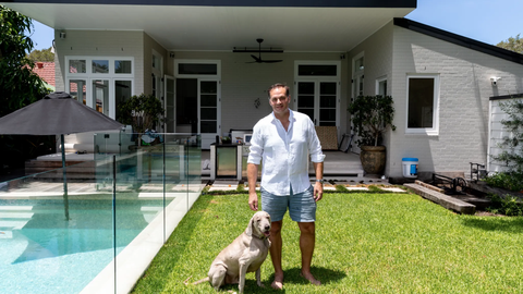 Ben Rollo in the renovated house he and wife Skye Rollo sold just a couple of weeks before Christmas.