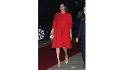 Meghan arrives in Morocco for three-day tour, February 2019.