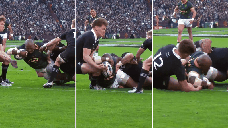 Springboks hooker awarded controversial try | Nine.com.au