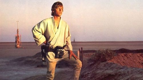 Mark Hamill as Luke Skywalker in Star Wars: A New Hope. 