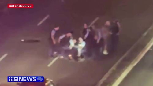 A man is behind bars after a police pursuit on foot led to a dramatic arrest in the middle of a major Sydney road.