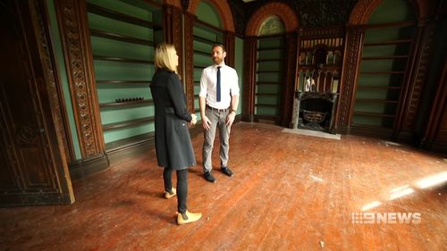 Ben Whittington from Maison Real Estate showed reporter Amelia Adams around the castle.