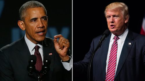 Donald Trump blames Obama for organised protests and leaks