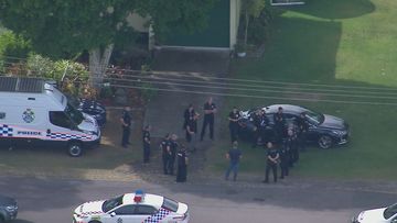 Several guns have been seized after a four-hour siege in Queensland.An emergency declaration was made at Donnybrook north of Brisbane about 6.44am, with boundaries established on Ann Street, Maud Street, Fisherman Drive, Alice Street and Mary Street.