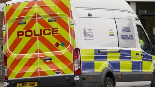A forensic UK police van