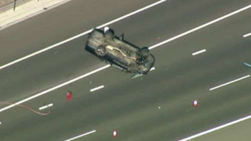 The Holden Commodore driver is assisting police with their enquiries. (9NEWS)