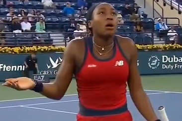 Coco Gauff argued with the chair umpire for close to five minutes.