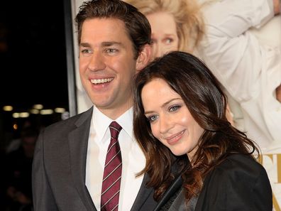 Actors John Krasinski and Emily Blunt attend the New York premiere of "It's Complicated" at The Paris Theatre on December 9, 2009 in New York City. (Photo by Stephen Lovekin/Getty Images)