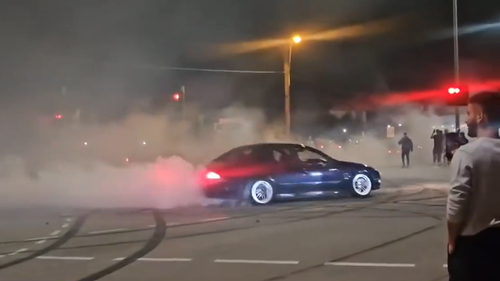 An illegal car meet in Victoria.
