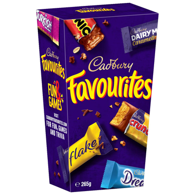 Cadbury Favourites variety pack of chocolates