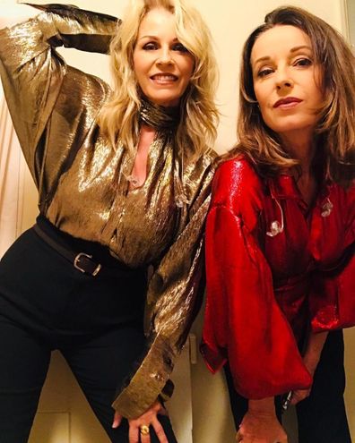 Sara Dallin and Keren Woodward after performing a Bananarama concert in Osaka, Japan in August 2019