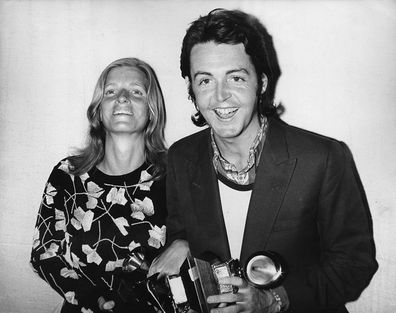 Paul McCartney and wife Linda attend the 13th Grammy Awards at the Hollywood Palladium, Los Angeles, March 1971. 