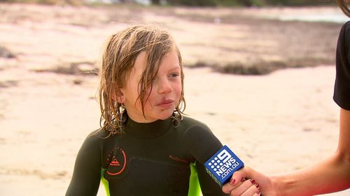 Ollie said he was nervous being so close to the whales - but didn't think they'd eat him.