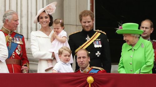 The Royal family at Buckingham Palace. (AAP)
