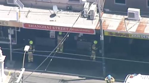 Fire has torn through the rear of Chapel Street restaurant, Shanghai Street.