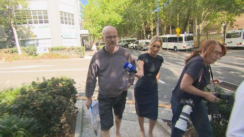 Senior counsel Mark Dennis leaving court. 