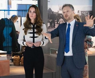 Kate Middleton chats to staffer at museum exhibit