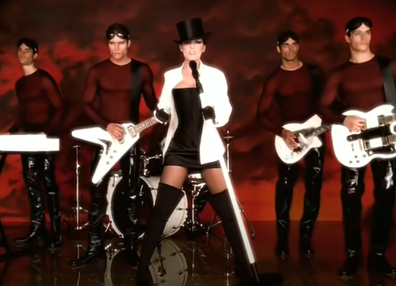 Shania Twain in her 'Man, I Feel Like A Woman' music video.