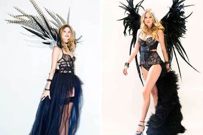 Doutzen Kroes and Behati Prinsloo go over to the dark side.