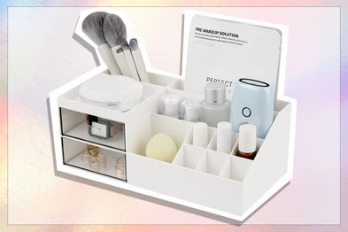 Affordable makeup storage
