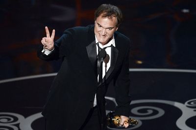 Quentin Tarantino predictably took out the Best Original Screenplay award for his confronting action adventure, Django Unchained. After wrapping up his speech, he immediately turned around and started babbling some more. You so crazy, Q.