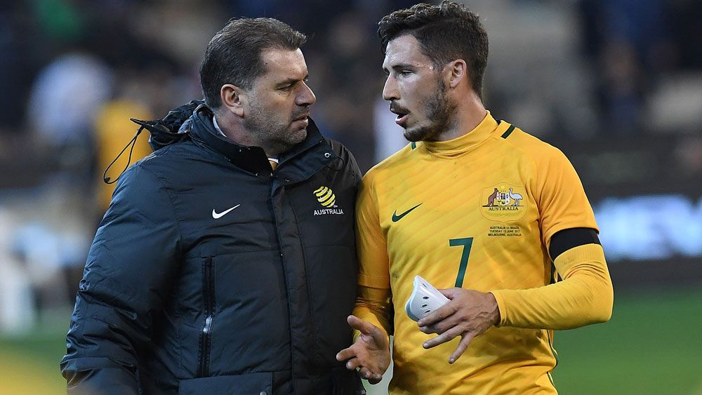 Socceroos coach Ange Postecoglou tells critics to go hard after 4-0 loss to Brazil