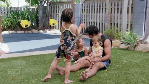 The league legend with his three daughters.