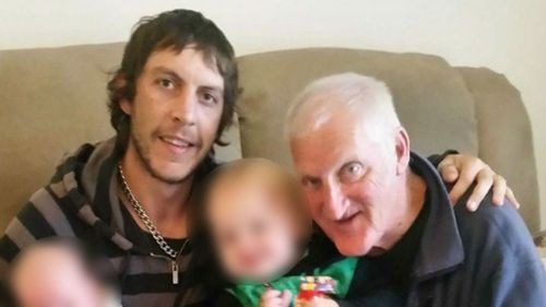 Andrew Smith (left) was allegedly killed inside the home by his father Peter (right). (9NEWS)